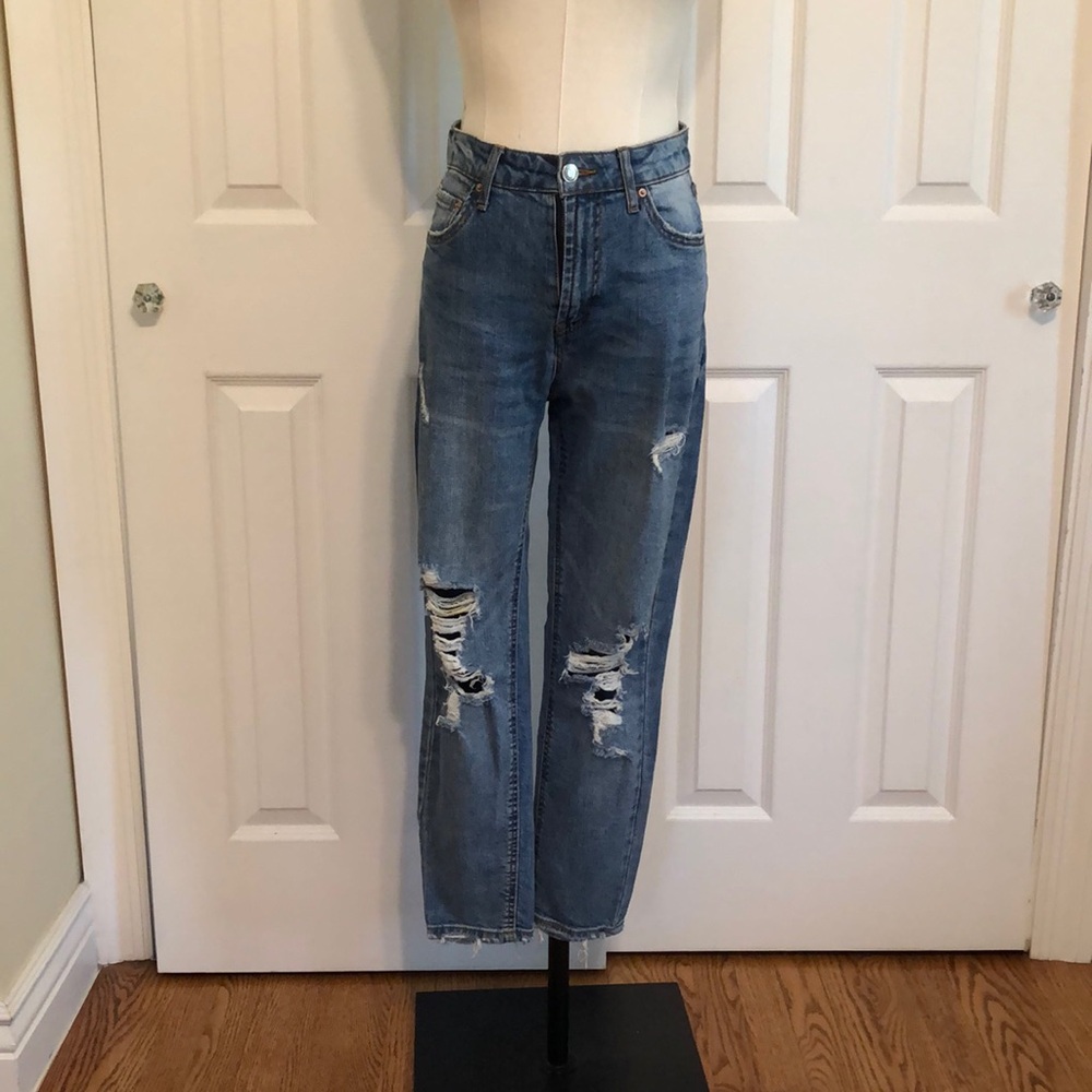 Wild Fable Blue Distressed Boyfriend Jeans